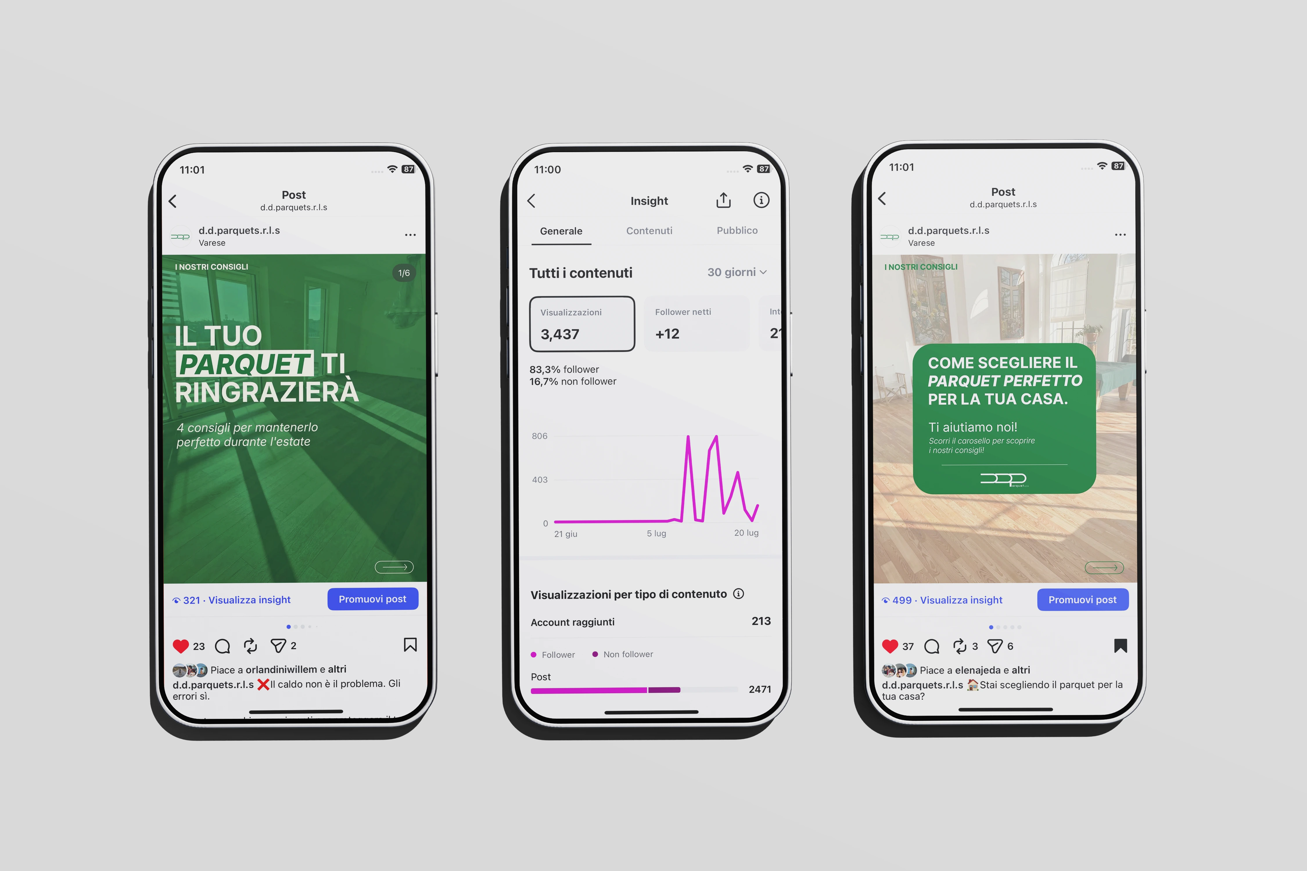 Post e insight Instagram DDParquet