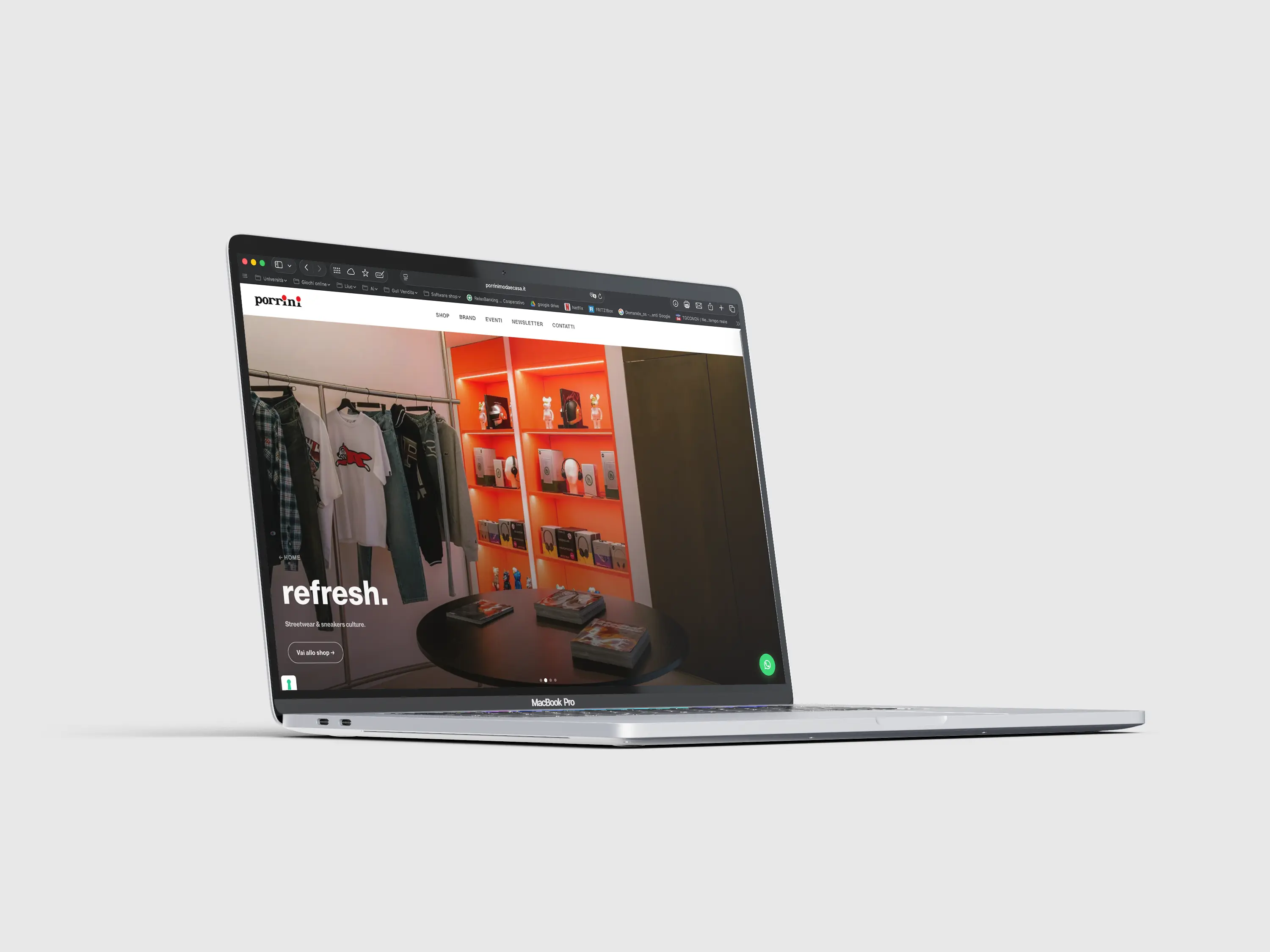 Porrini Moda & Casa sito web