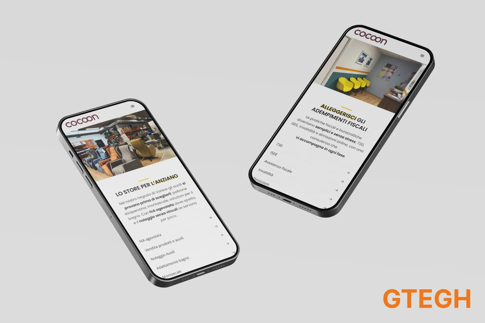 Cocoon iphone coppia – Render mobile progetto Cocoon